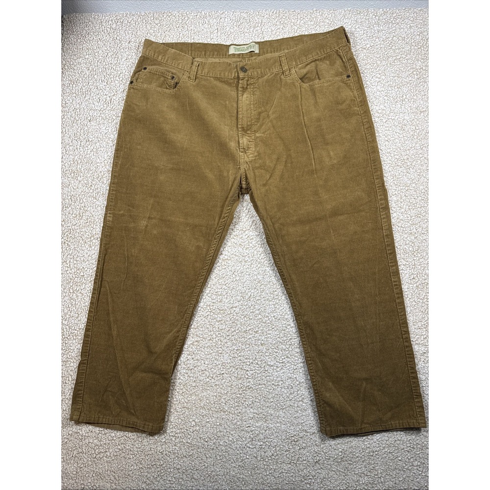 Wrangler Relaxed Fit Corduroy Jeans Men's 42x30 Brown Pants Straight Fit